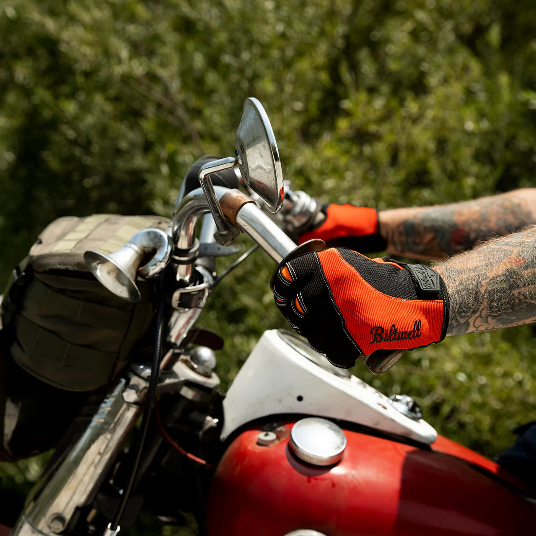 MOTO GLOVES - ORANGE/BLACK BILTWELL