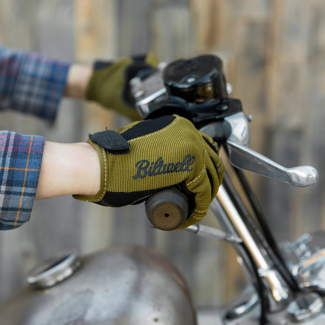MOTO GLOVES - OLIVE/BLACK BILTWELL